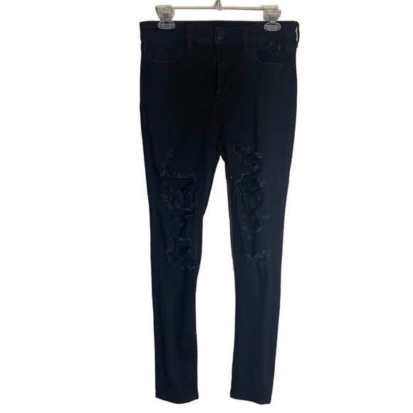 AMERICAN EAGLES Next level stretch Distressed Hi-Rise JEGGING Bk Size 10 Regular - Picture 1 of 7